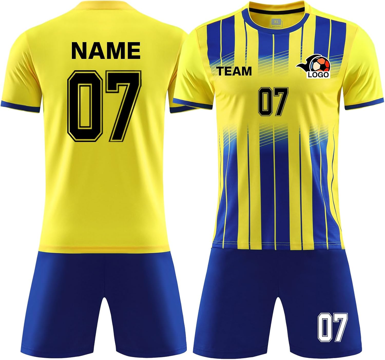 Custom Soccer Jersey for Kids Adults Men Women-Personalize Shirts and Short with Name Number Team Logo