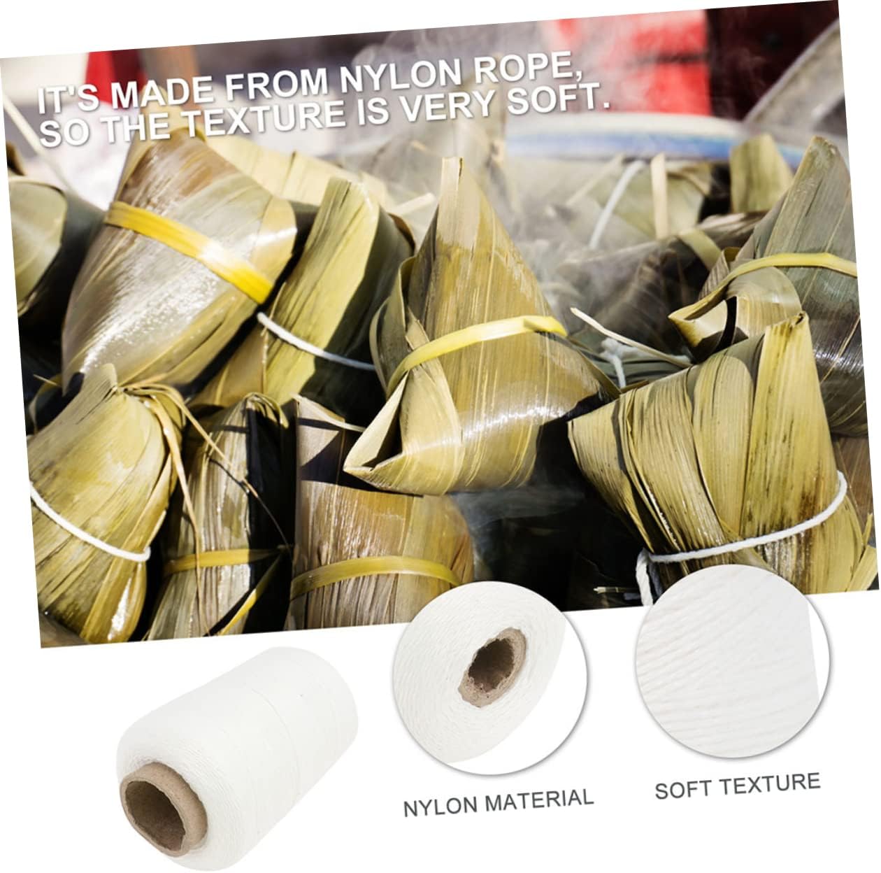 Cooking Twine for Meat 1mm Food-Grade Cotton String for Ham and Sausage Packaging for Cooking Baking and Crafting Projects