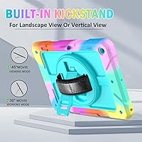 Vista 6 de Funda BMOUO para iPad de 9ª/8ª/7ª Generación de 10.2", con Soporte Giratório 360 Anti-choque, Correa para Hombro y Mano, Funda para iPad de 9ª/8ª/7ª