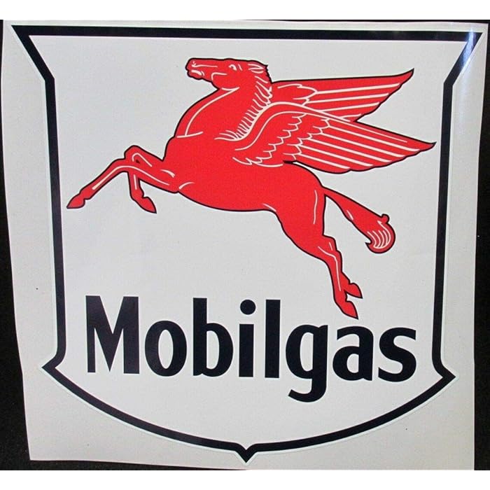 Buy MOBIL GAS PEGASUS OIL VINYL DECAL *Gas & Oil, MOBILGAS DECAL