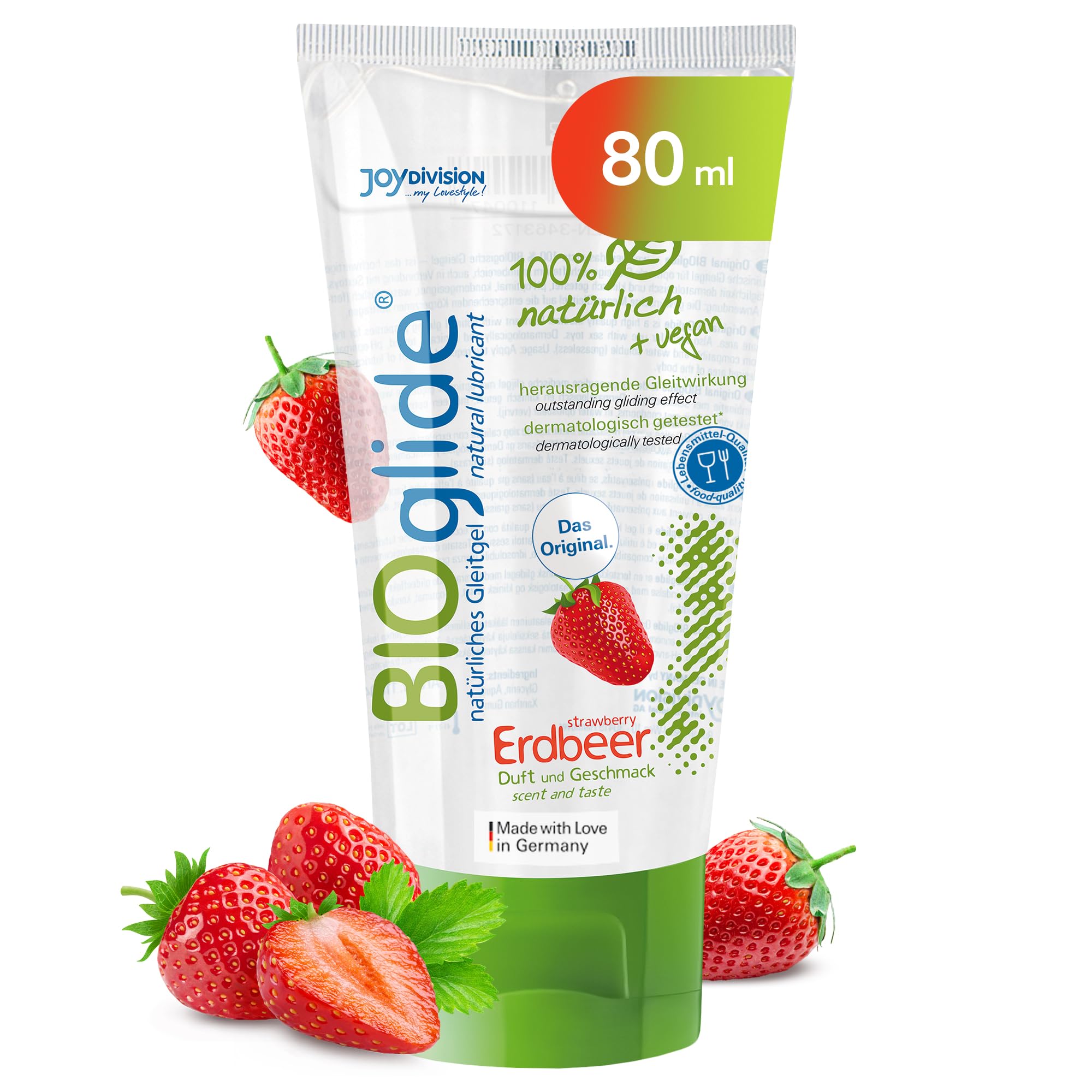 Joydivision BIOglide Erdbeer 100% biologisch 80ml