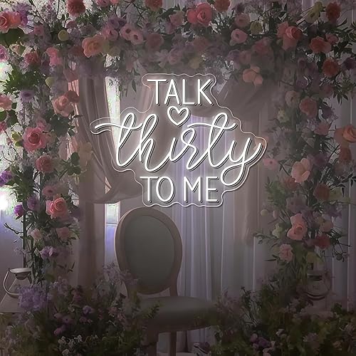 Miniatura 7 de Talk Thirsty To Me Neon Sign, Custom 30th Birthday LED Wall Light with Heart for Living Room, Playful Birthday Decor, Decorations for Her, Retro