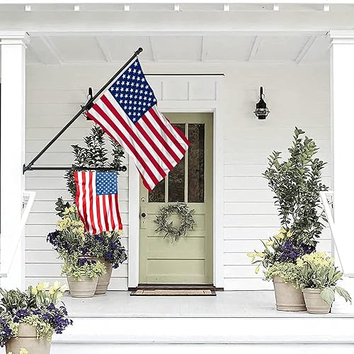 Miniatura 2 de ZMTECH Mástil de bandera – Soporte mejorado, bastones de bandera de acero inoxidable de 6 pies para exteriores de casa, residencial o comercial, kit