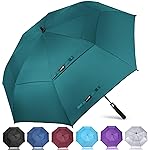 ZOMAKE Golf Umbrella Windproof, Extra Large Oversized Heavy Duty Double Canopy for Rain, Sports Games & Push Cart(62inch,Lake Blue)