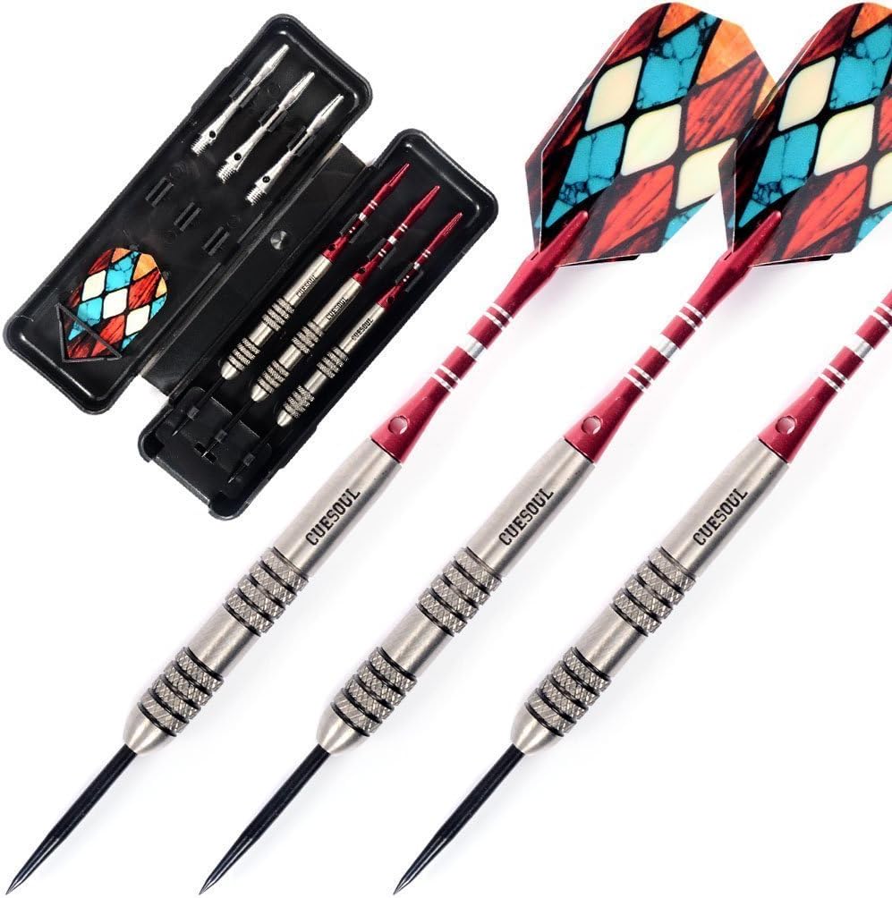 CUESOUL 22/24/26 Grams Tungsten Steel Tip Darts Set 95% Tungsten