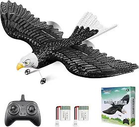 HAWK'S WORK Águia RC, Avião RC de 2 Canais Pronto para Voar, Avião de Controle Remoto de 2,4 GHz, Planador RC Fácil de Pilotar para Crianças e Iniciantes
