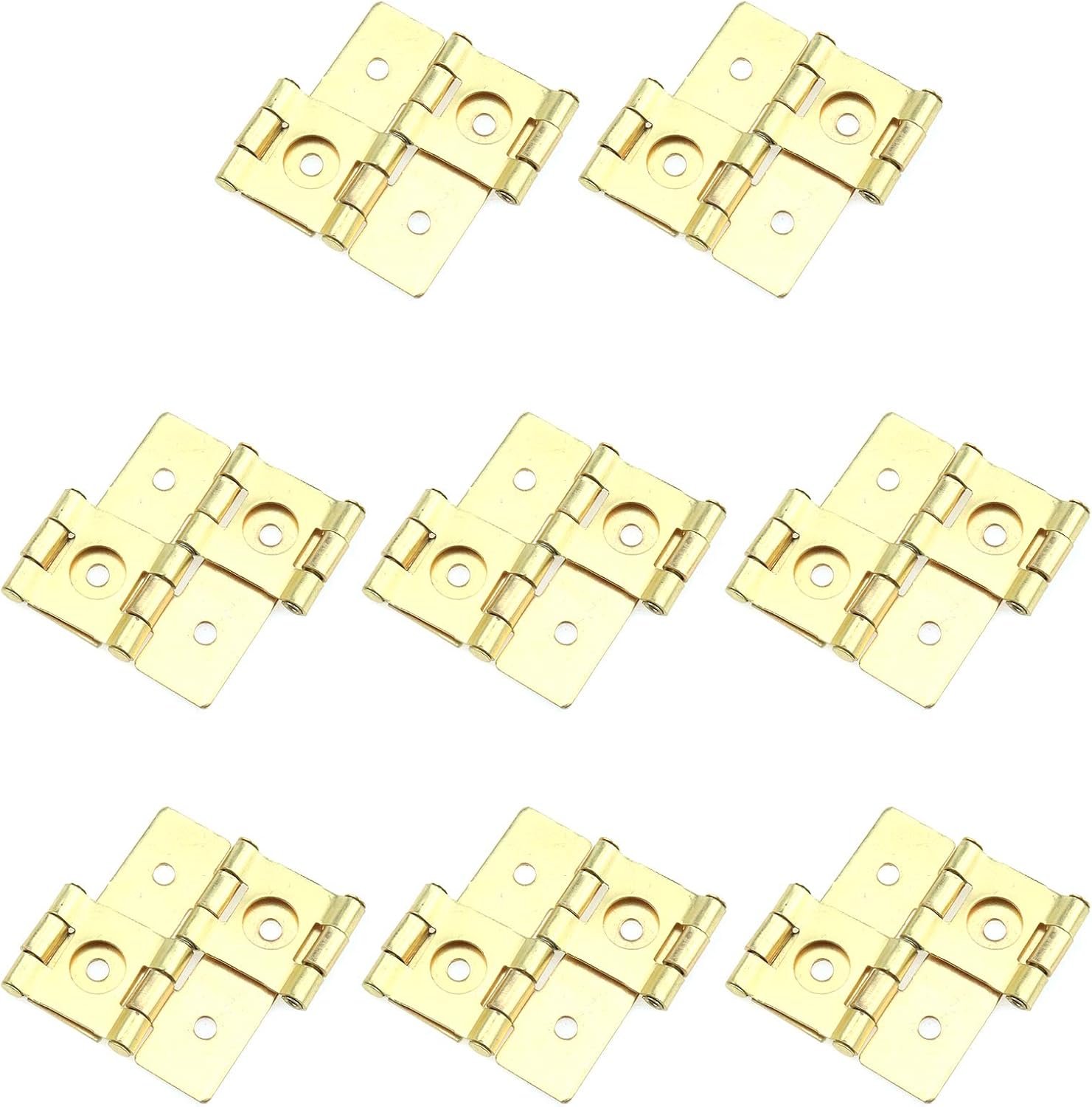 T Tulead 10PCS Double Acting Hinges Folding Screen Hinges Iron Gate Door Hinge Iron Cabinet Hinge 2.1" Length with Screws