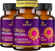 Dharishah Ayurveda Oligo 180 Tablets – Ayurvedic Supplement with Shilajit, Ashwagandha, Safed Musli & Saffron – Herbal Wellness Support for Men