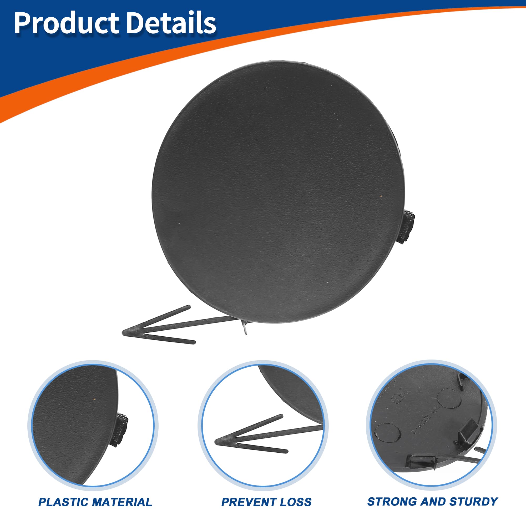 QUARKZMAN Tappo Copri Gancio Traino Posteriore Destra per Paraurti auto Copertura Gancio di Traino Tappo Non Verniciato Adatto per Nissan Qashqai J10 2007-2014 No.85071BR00A - 1 pezzo