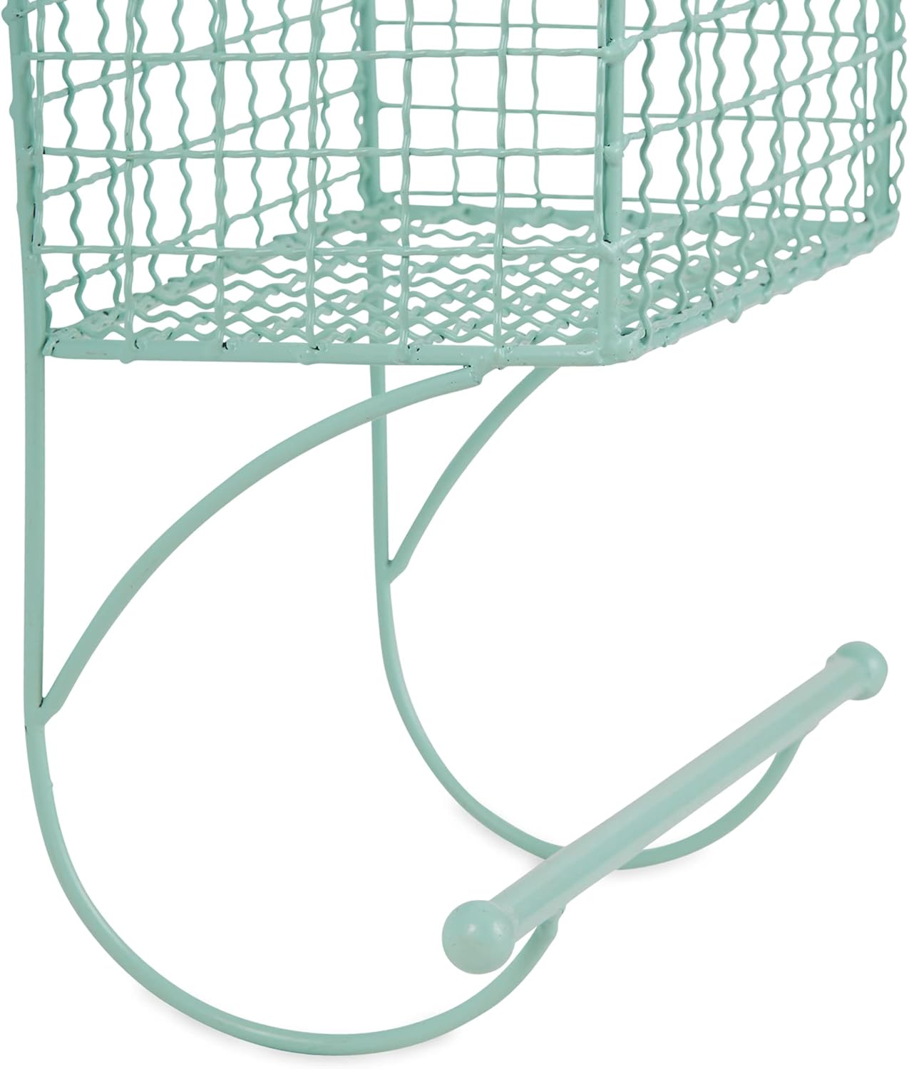 DII Rustic Farmhouse Bathroom Décor, Metal Storage, Small Towel Bar, Aqua