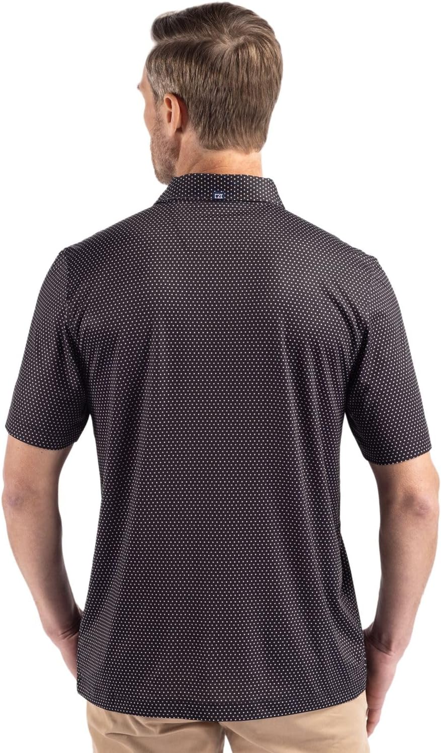 Cutter & Buck Pike Eco Shadow Check Print Recycled Mens Polo - Image 2