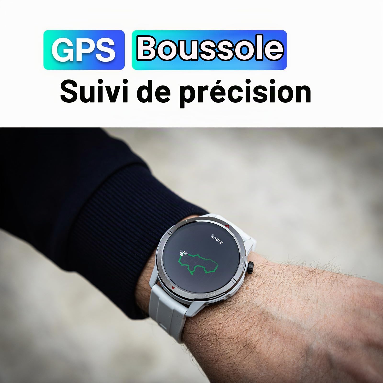 AGM Legion Montre Connectée Militaire Indestructible,écran 1,43" HD AMOLED | 5ATM｜Plus de 100 Modes Sportifs｜GPS｜Moniteur de Fréquence Cardiaque｜Moniteur de Sommeil｜pour sport outdoor pour Android iOS