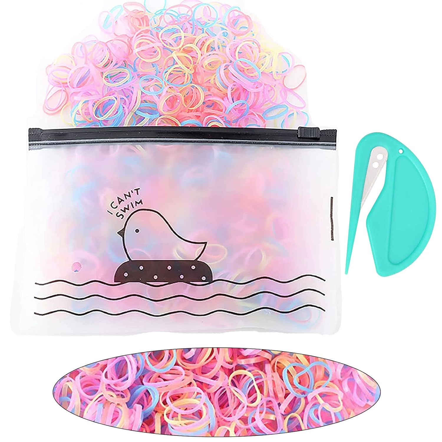 1000 Pcs Hair Rubber Bands Disposable Elastic Hair Ties