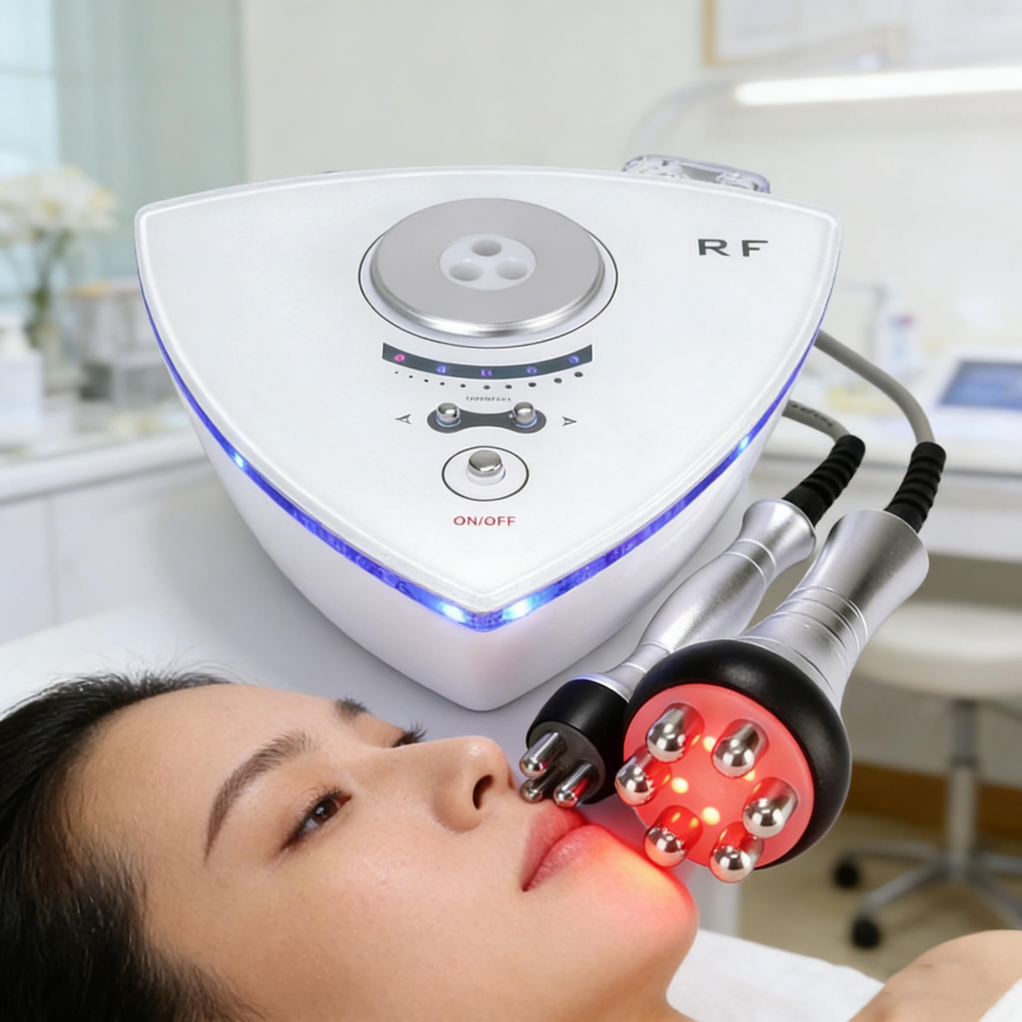 Máquina de cavitación 40K 2 en 1, Instrumento de Radiofrecuencia Para Adelgazar y Esculpir el Cuerpo - Cuidado de la Piel y Belleza Facial Multifuncional para Esculpir Curvas