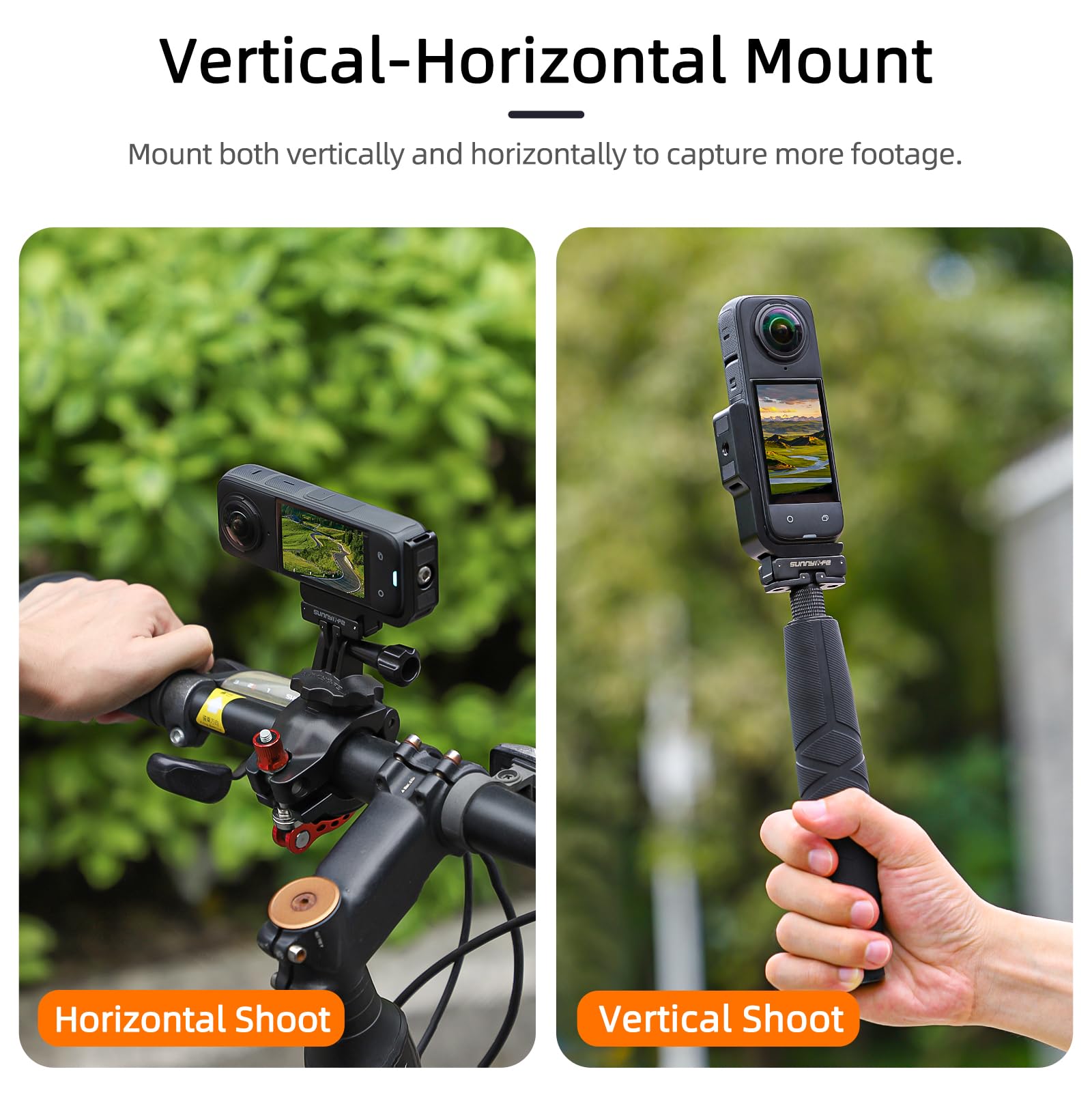 Support L Horizontal/vertical Pour Insta360 X5/X4 - Avec Adaptateur Magnétique, Compatible Ace Pro/Ace