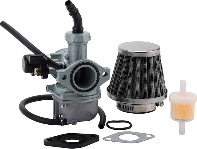 GOOFIT PZ25 25mm Carburetor 35mm Air Filter Cable Choke Replacement for 125cc 140cc Mini Quad ATV Motorcycle Scooter