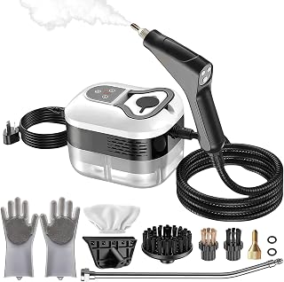 Steam Cleaner, 2500W High Pressure Steamer for Cleaning, 6-Level Adjustable Handle, 10s Fast Heat-Up, 250°F Deep Cleaning for Home, Kitchen, Car, Dirt, Grease, Grout, Tile