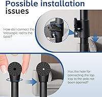 Vista 7 de Soporte para proyector, soporte de carga de 33 libras y altura ajustable de 22 a 55 pulgadas, para proyector, computadora portátil, equipo de DJ