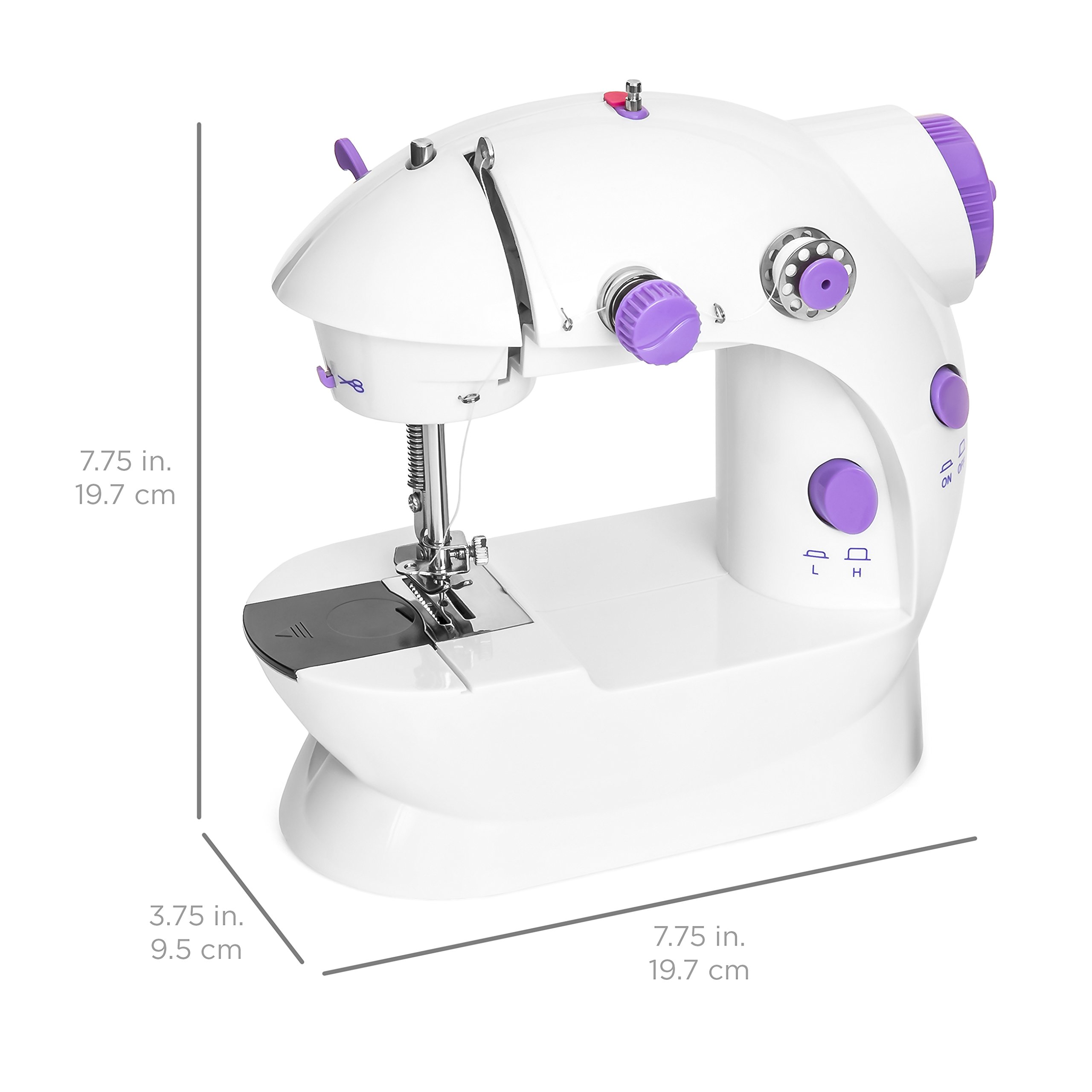 Best Choice Products Portable Speed Adjustable Mini Sewing Machine w/ TwoLine Design, Pedal