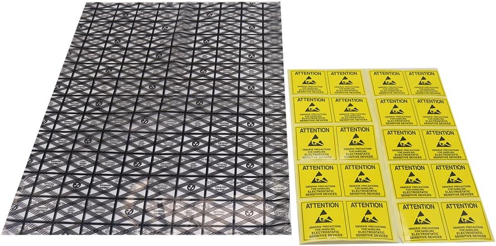 HRX Package 100pcs Premium Anti-Static Resealable Bags, 5.9 X 7.9 inches Plastic Static Free Bag for Motherboard SSD HDD Computer Electronic Components : Electronics