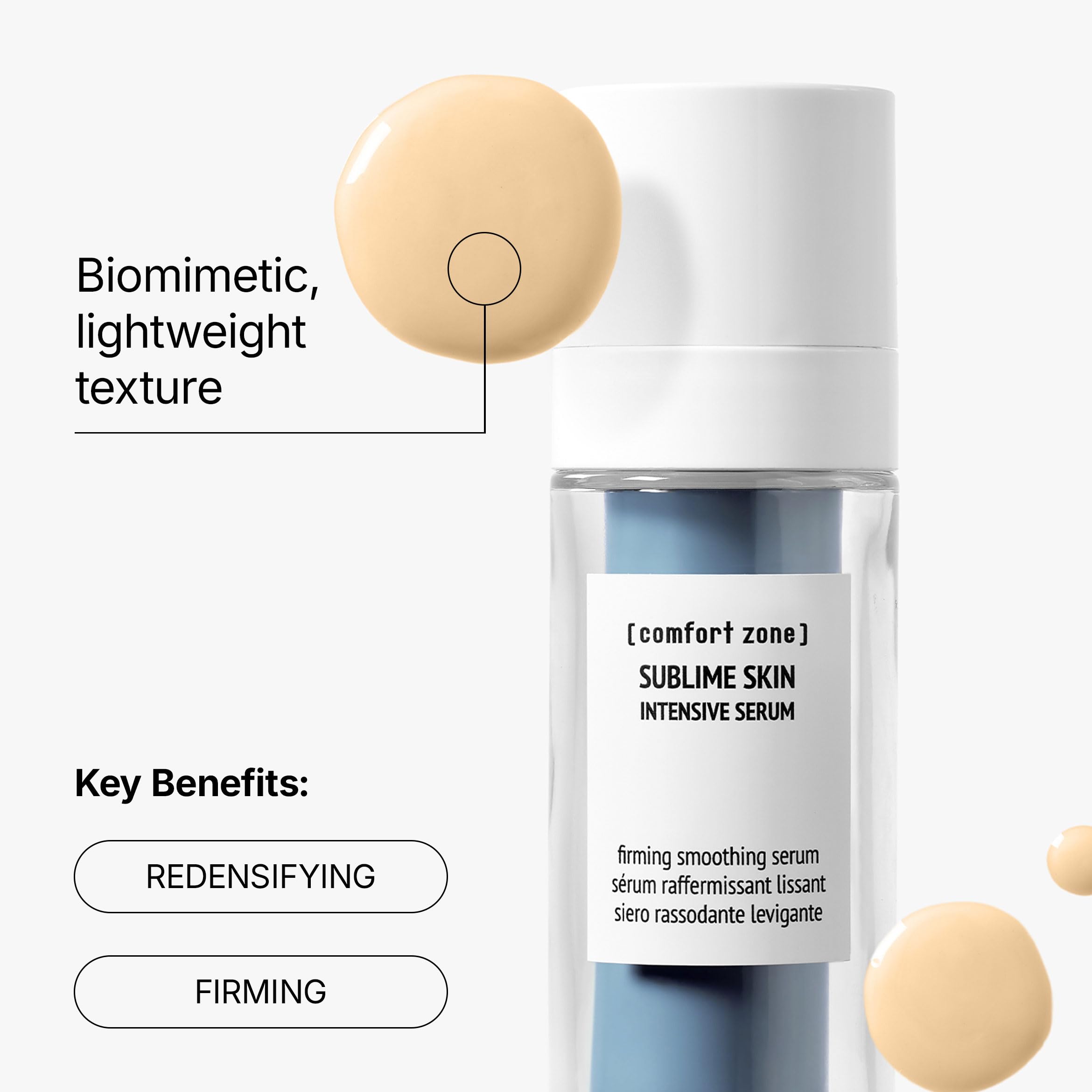 Comfort Zone - Sublime Skin Intensives Gesichtsserum (30 ml), Anti-Aging-Hautpflege gegen Falten, glättende & straffende Formel, vegan, Weiß