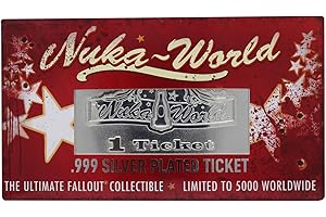 Fallout .999 Silver Plated Replica Nuka World Ticket