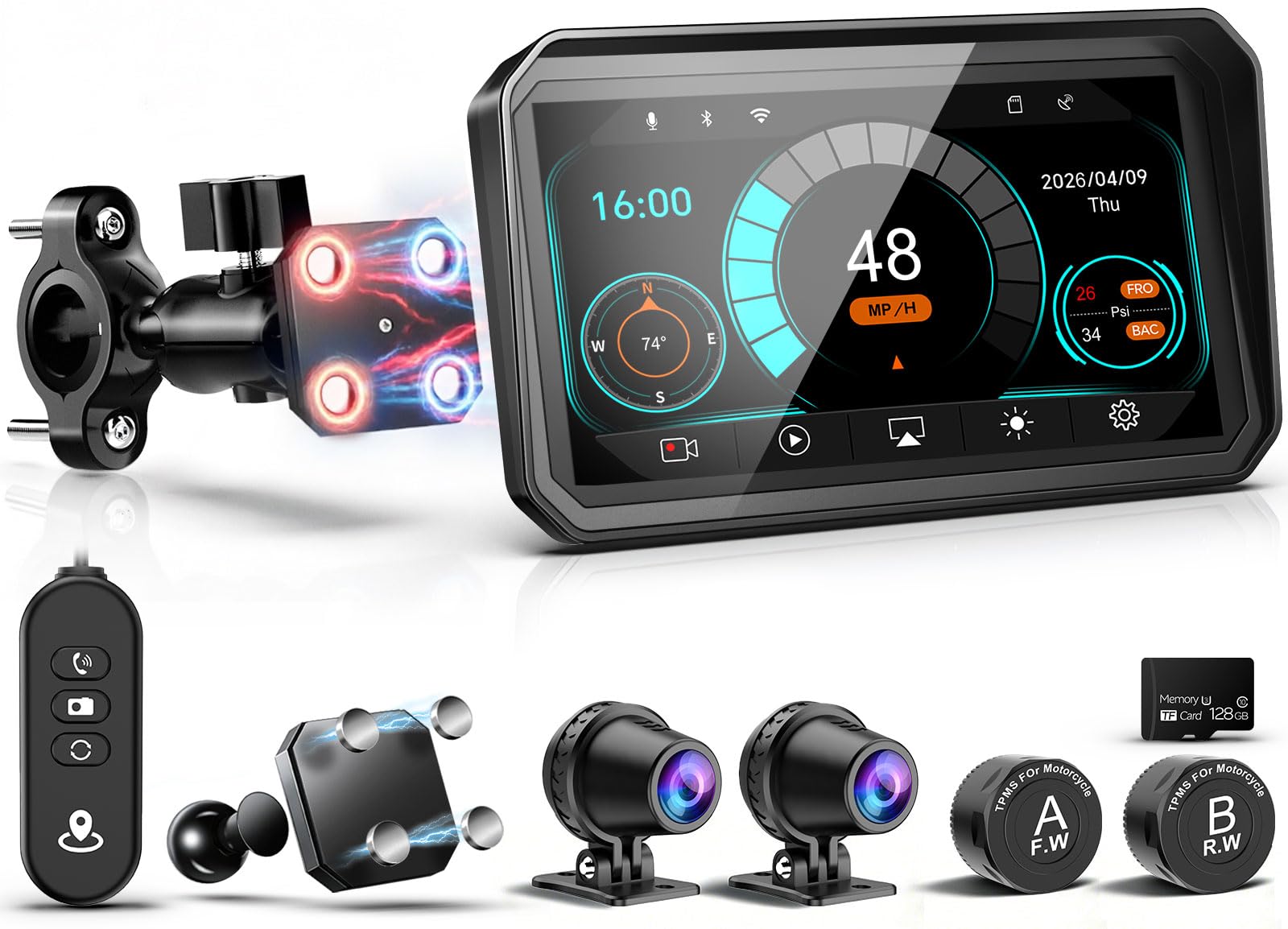 LBW MT600 Pro 6 Inch Motorcycle CarPlay GPS