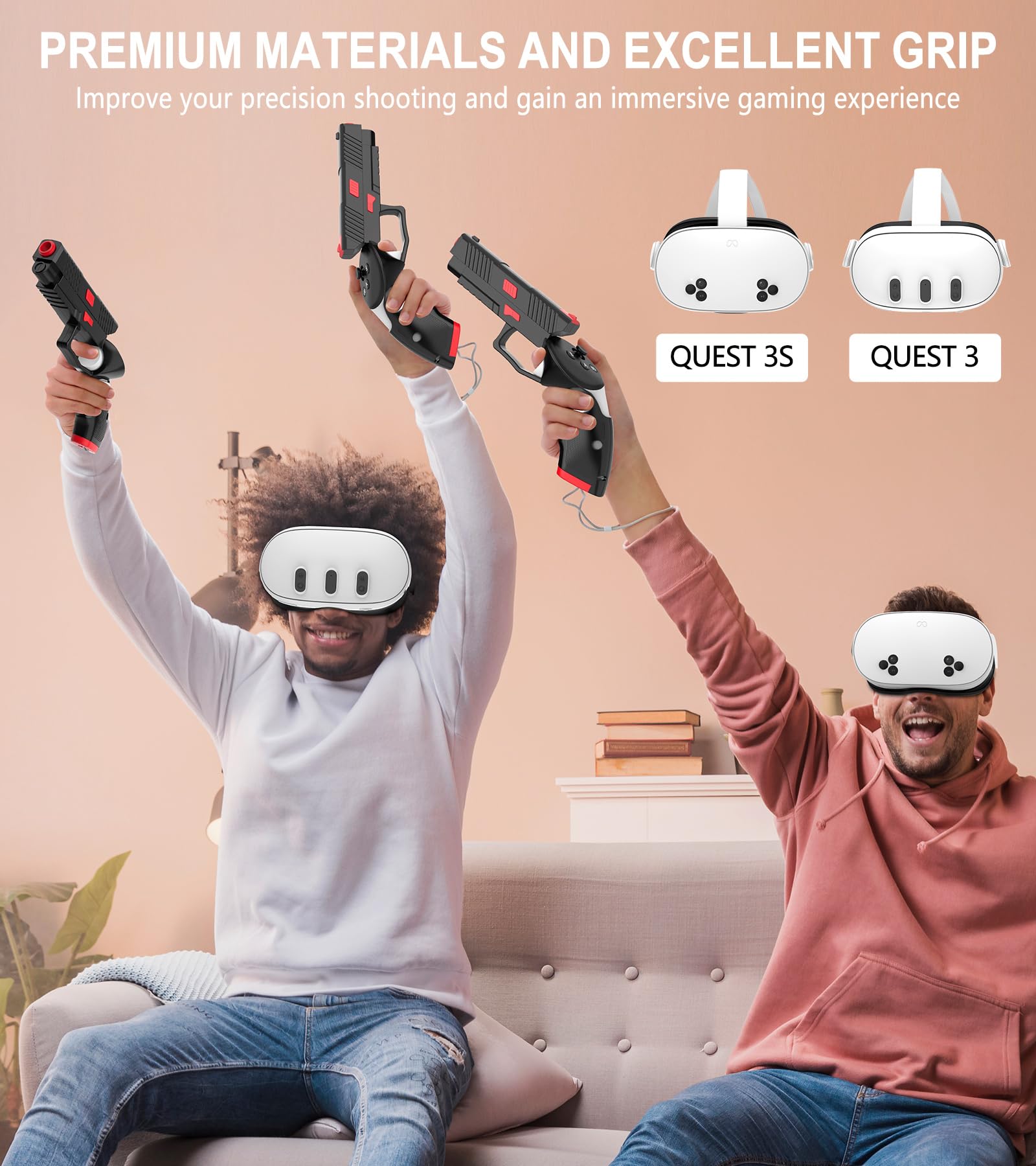 Amazon.com: MS.CLEO Controller Grip for Meta/Oculus Quest 3s/Quest