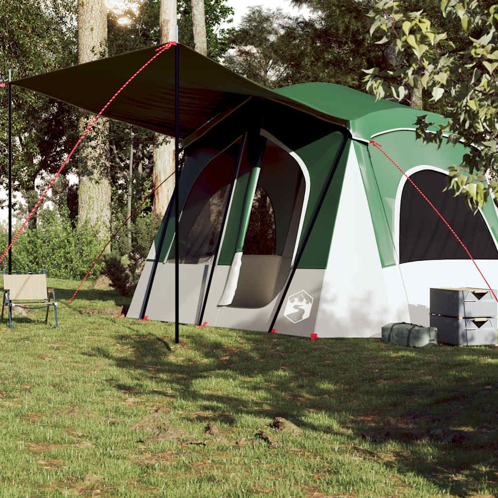 Tienda de campaña Cabaña 5 Personas Verde Impermeable
