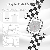 Vista 4 de Watch Band Compatible with Apple Watch 38mm 40mm 41mm 42mm 44mm 45mm for Women Men Sport Silicone Wristbands Strap for IWatch Series 7 6 5 4 3 2 1