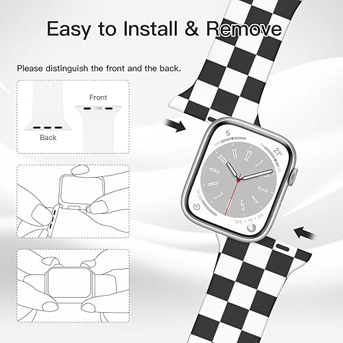 Miniatura 4 de Watch Band Compatible with Apple Watch 38mm 40mm 41mm 42mm 44mm 45mm for Women Men Sport Silicone Wristbands Strap for IWatch Series 7 6 5 4 3 2 1