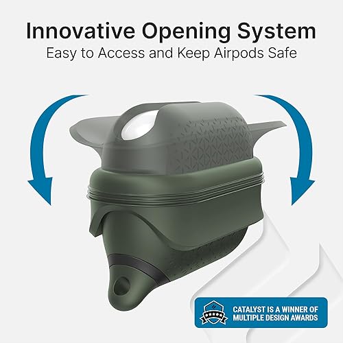 Miniatura 5 de Catalyst Funda impermeable para AirPods Pro de 2 generación y AirPods Pro de 1 generación, compatible con carga inalámbrica y USB-C, diseño de una