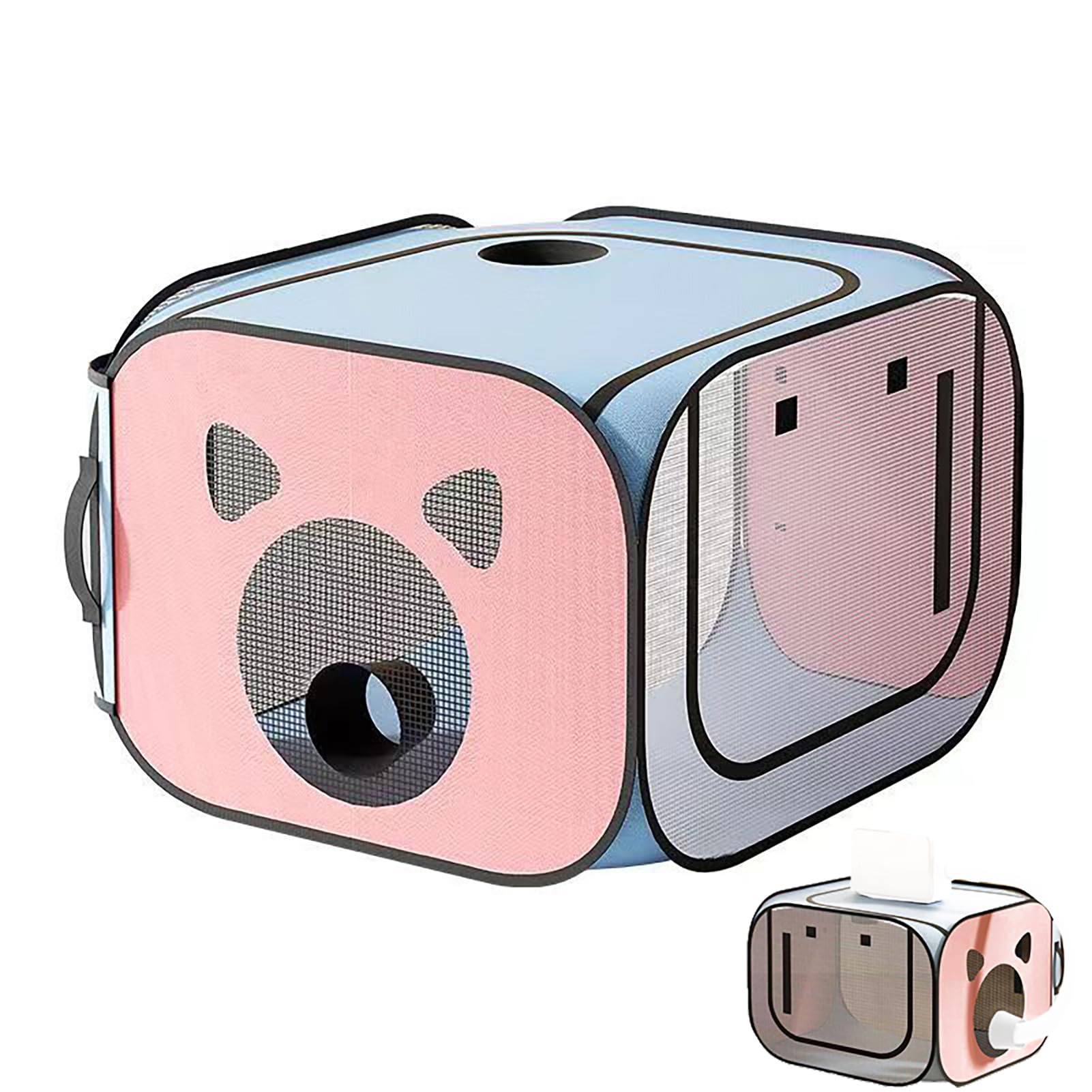 Boîte de séchage pour Animaux de Compagnie, séchoir de toilettage pour Chiens, boîte sèche Pliable Portable pour Chiens et Chats, boîte de séchage Anti-Poils Volants pour Chats