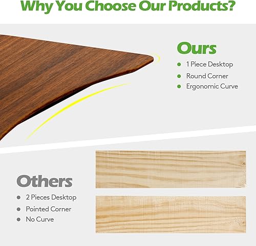 Miniatura 8 de COSTWAY Escritorio móvil de pie ajustable en altura, escritorio neumático compacto para computadora sentado a pie con ruedas bloqueables, mesa