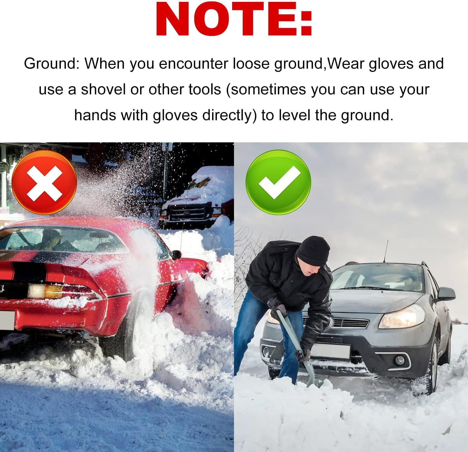 Emergency Devices 2 pcs Tire Traction Mats 39.3" (L) x 10.8" (W), Portable for Snow, Ice, Mud, and Sand Used to Car, Truck, Van or Fleet Vehicle Off Road Winter Accessories (2PCS* 39in)