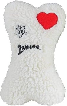 Zanies Embroidered Berber Bone Dog Toys, White