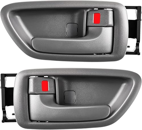 Manijas de puerta interiores grises para Toyota Sequoia 2001-2007, para Toyota Tundra 2004-2006 (solo cabina doble), conductor delantero trasero