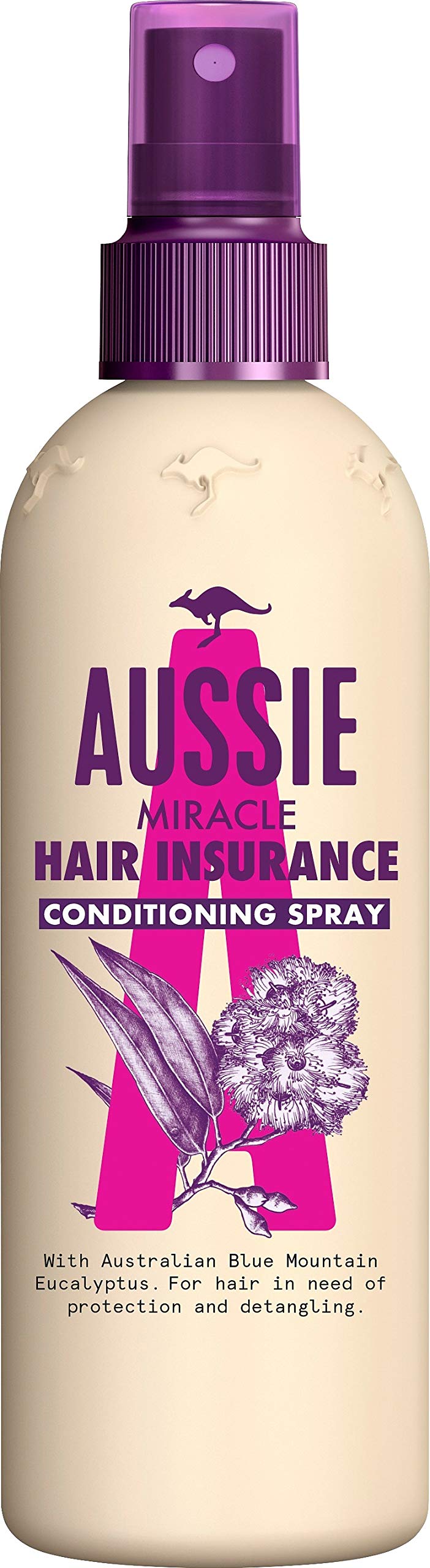 Aussie Miracle Hair Insurance Detangler Spray 250ml with Austrialian Jojoba Seed Oil for Tangles be gone