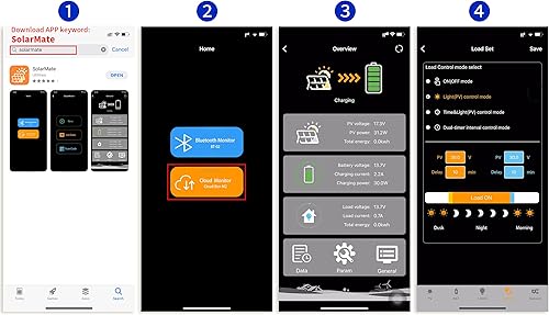 Miniatura 6 de MPPT Controlador de carga solar 60A 12V 24V Auto Max PV 100V, panel solar de puesta a tierra negativa común, regulador de cargador de panel solar,