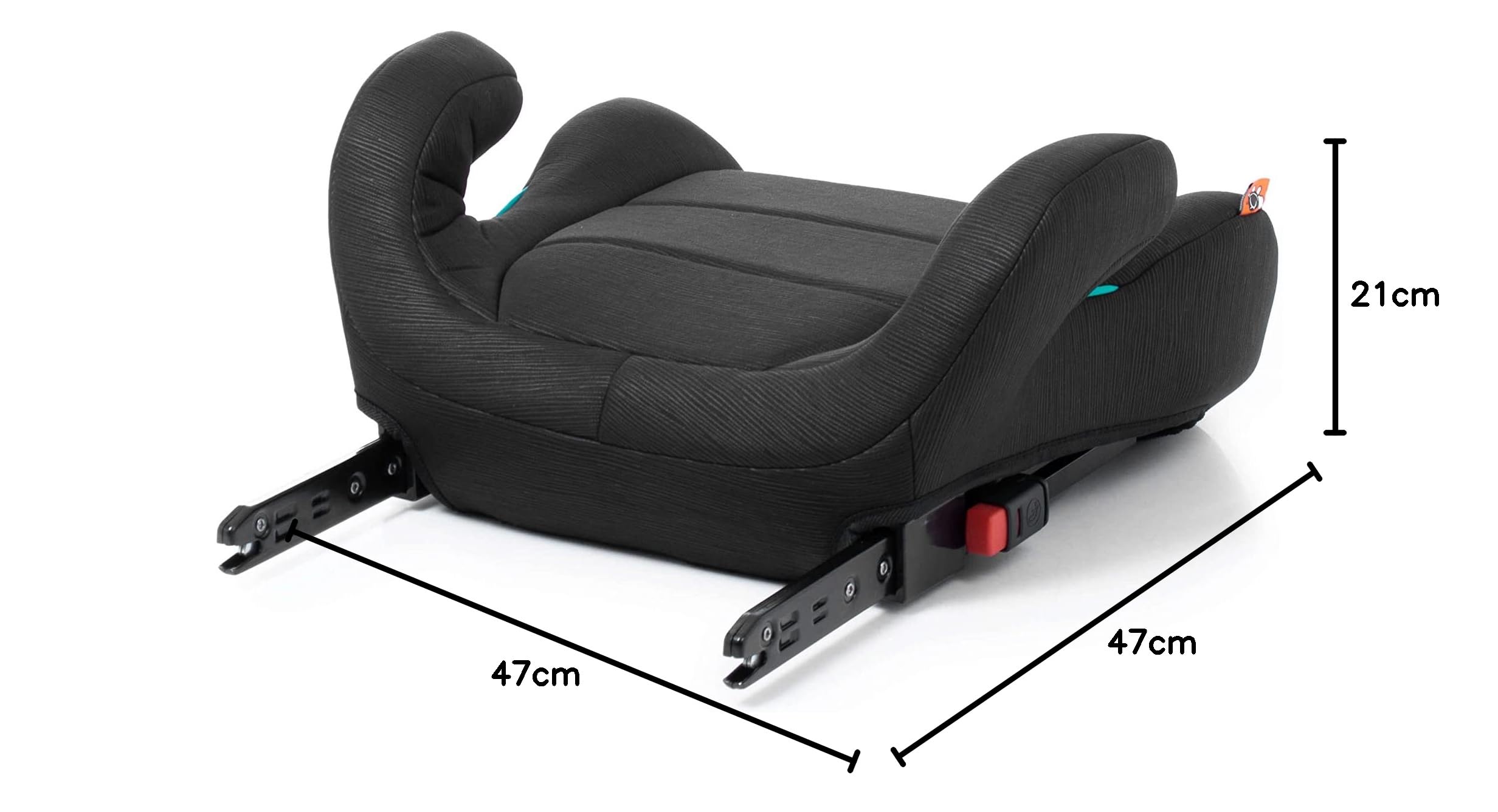 BABYAUTO Sitzerhöhung Auto Kinder ISOFIX, ECE R129 Kindersitzerhöhung Sitzschale Auto, Gruppe 3 (22-36kg/5-12 Jahre) 125-150 cm iSize, Extra Gepolstert für mehr Komfort, Schwarz