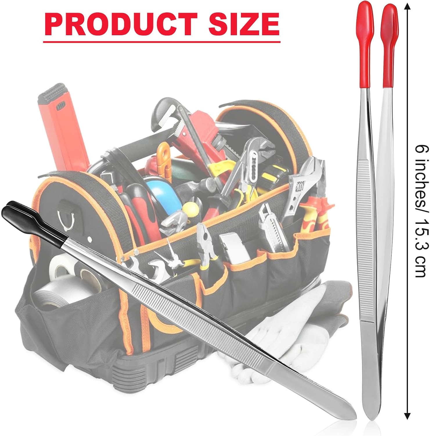 2PCS Rubber Tipped Tweezers Forceps Silicone Soft Tweezers Rubber Steel Forceps Pvc Coated Soft Jewelry Coin Stamp Tongs image 2