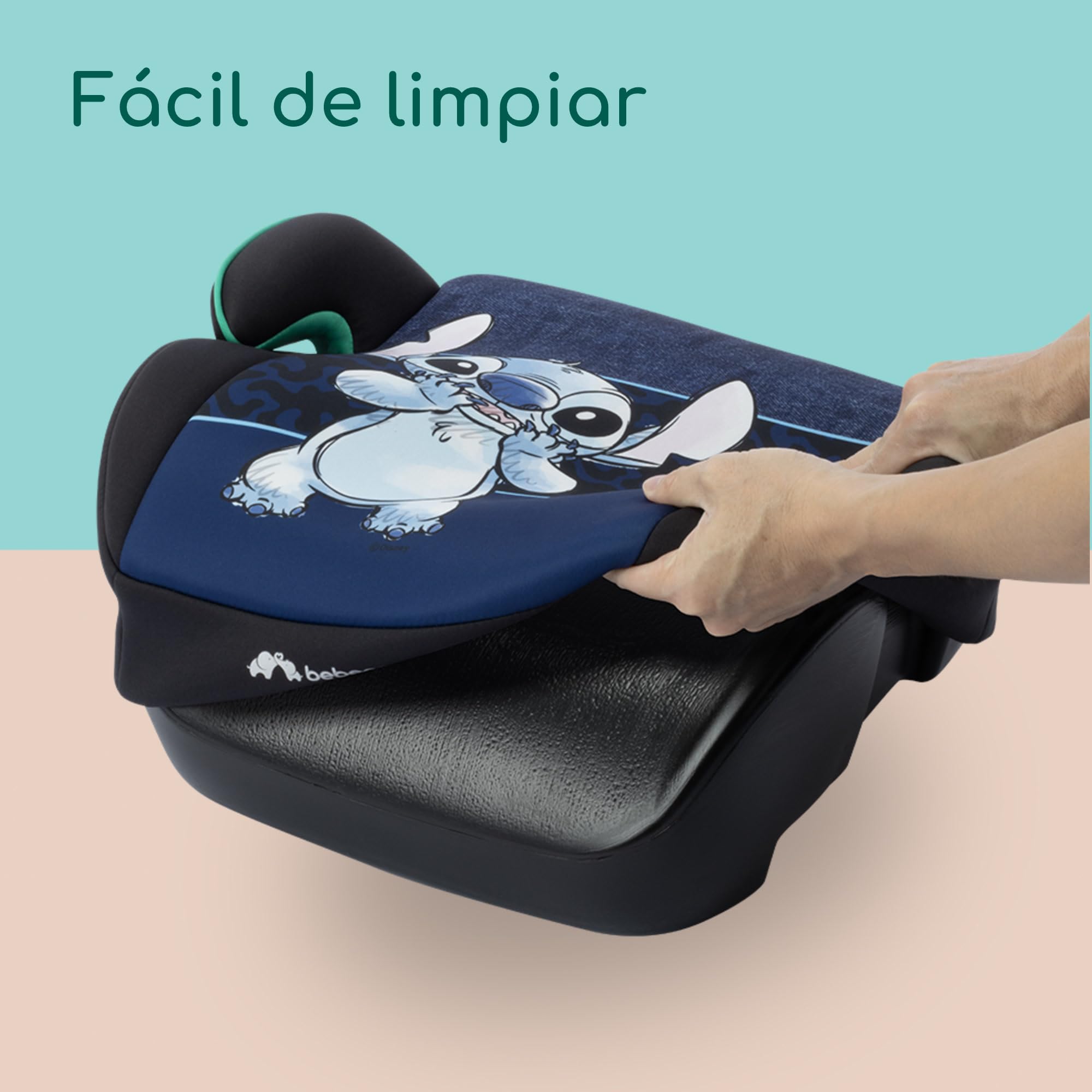 Bebeconfort Disney Manga i-Safe, Asiento Elevador Coche, Silla Coche Stitch, 6-12 Años, 128–150 cm, 22-36 kg, Ligera, Instalación Fácil con Cinturón, Acolchada, Tejidos Suaves, Authentic Stitch — view 7