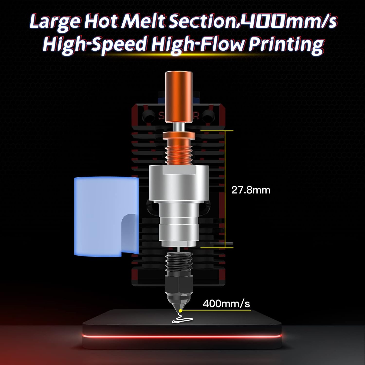 Spider Ceramic Hotend, All Metal Hotend Upgrades for Ender 3, Ender 3 Pro, Ender 3 V2, Ender 3 Max, Ender 5, Ender 5 Pro, Ender-5 Plus, CR 10