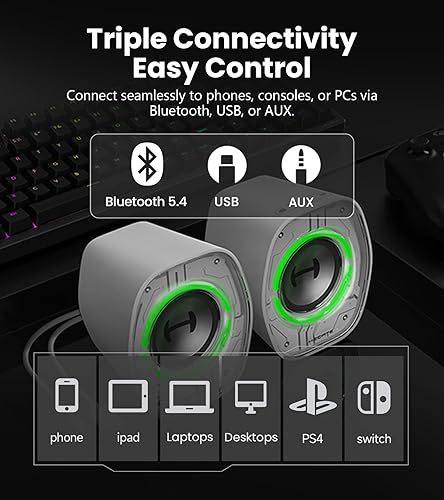 Miniatura 4 de Edifier Altavoz para computadora G1000 II - Blanco Blanco,Negro,https://www.amazon.com/dp/undefined