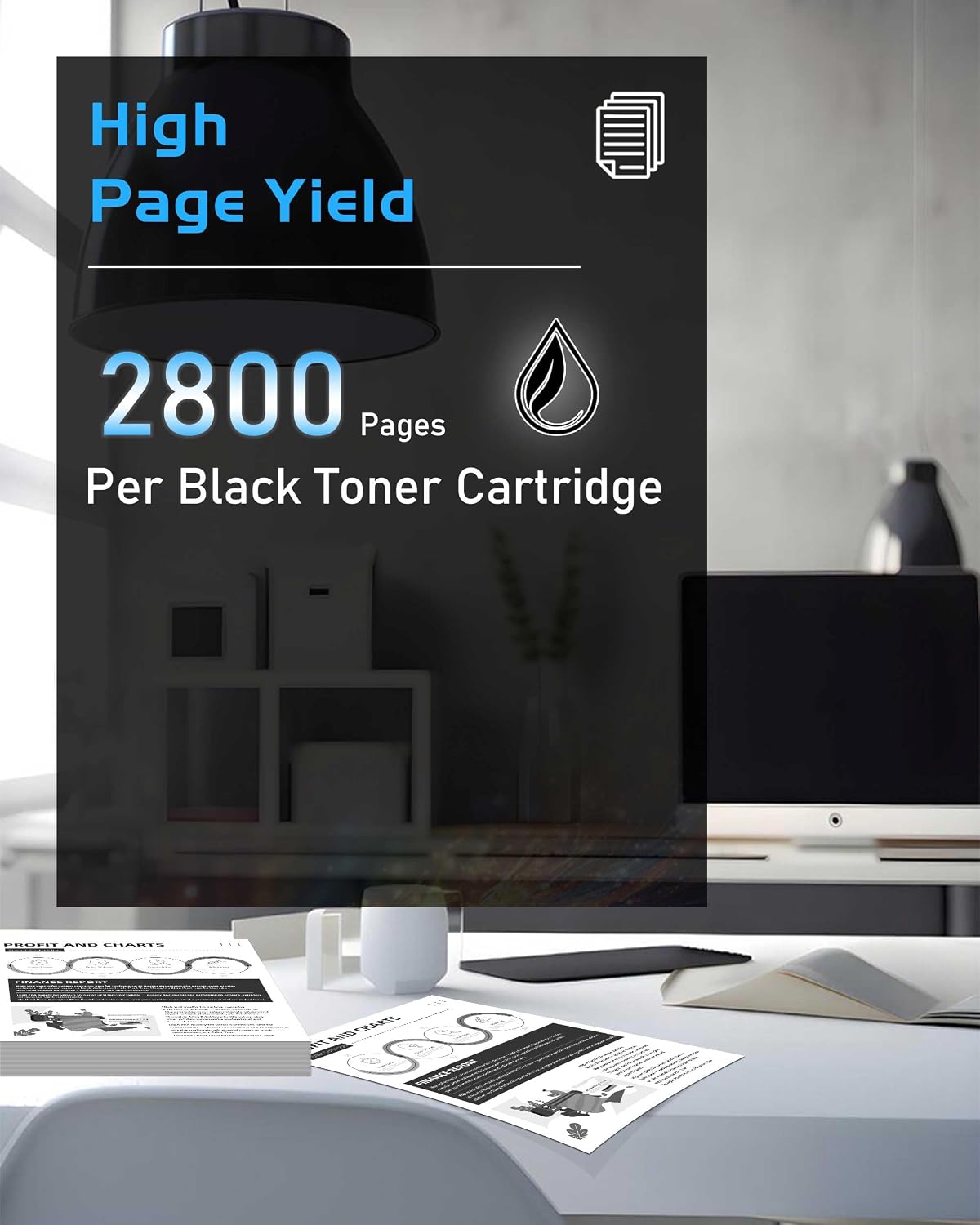 312A Ink Cartridge 2 Pack Replacement for HP 312A Black Toner Cartridges for Color Pro MFP M476dw M476dn M476nw Printer (with Chip)