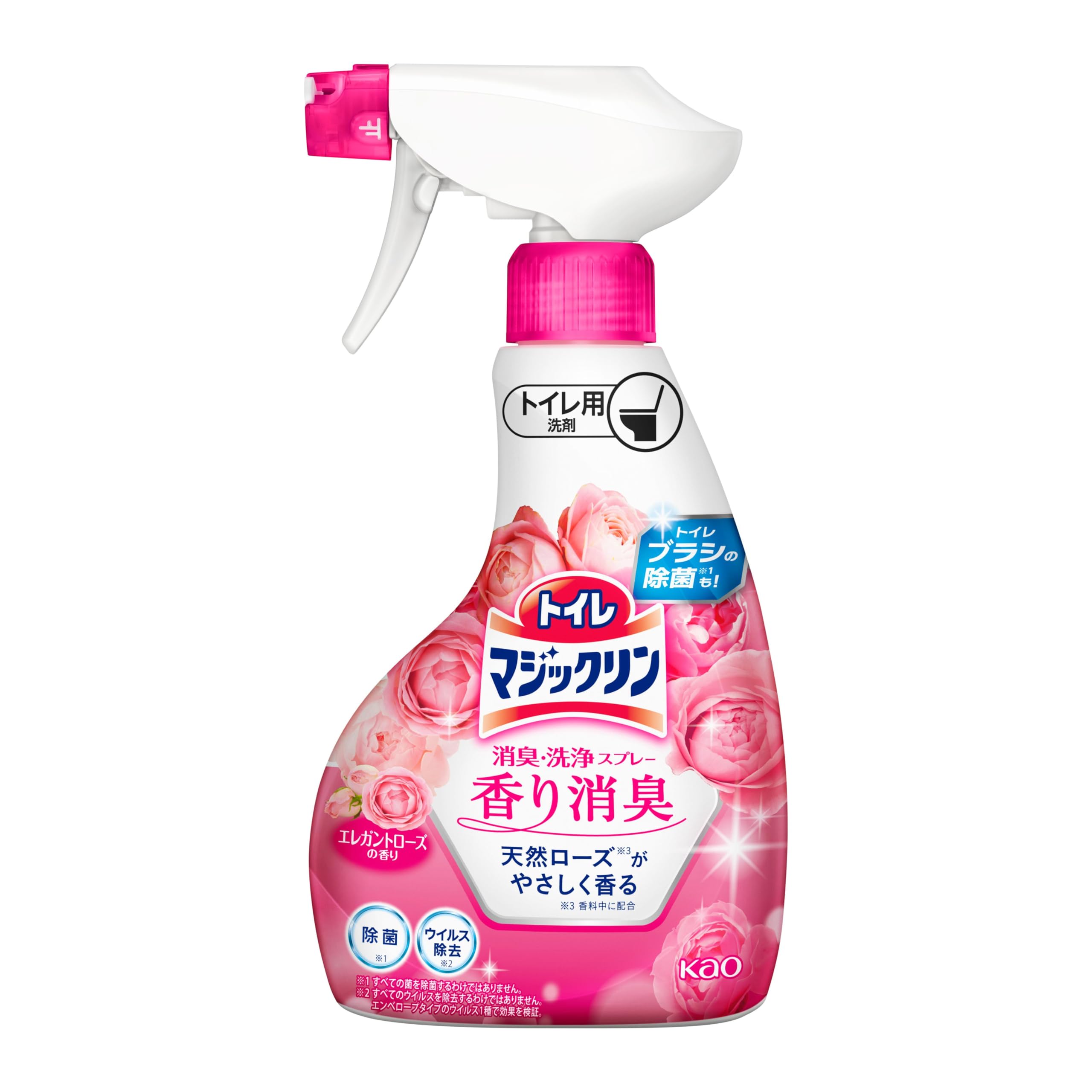 マジックリン トイレ消臭・洗浄スプレー 香り消臭 エレガントローズの香り 本体 350ｍｌ