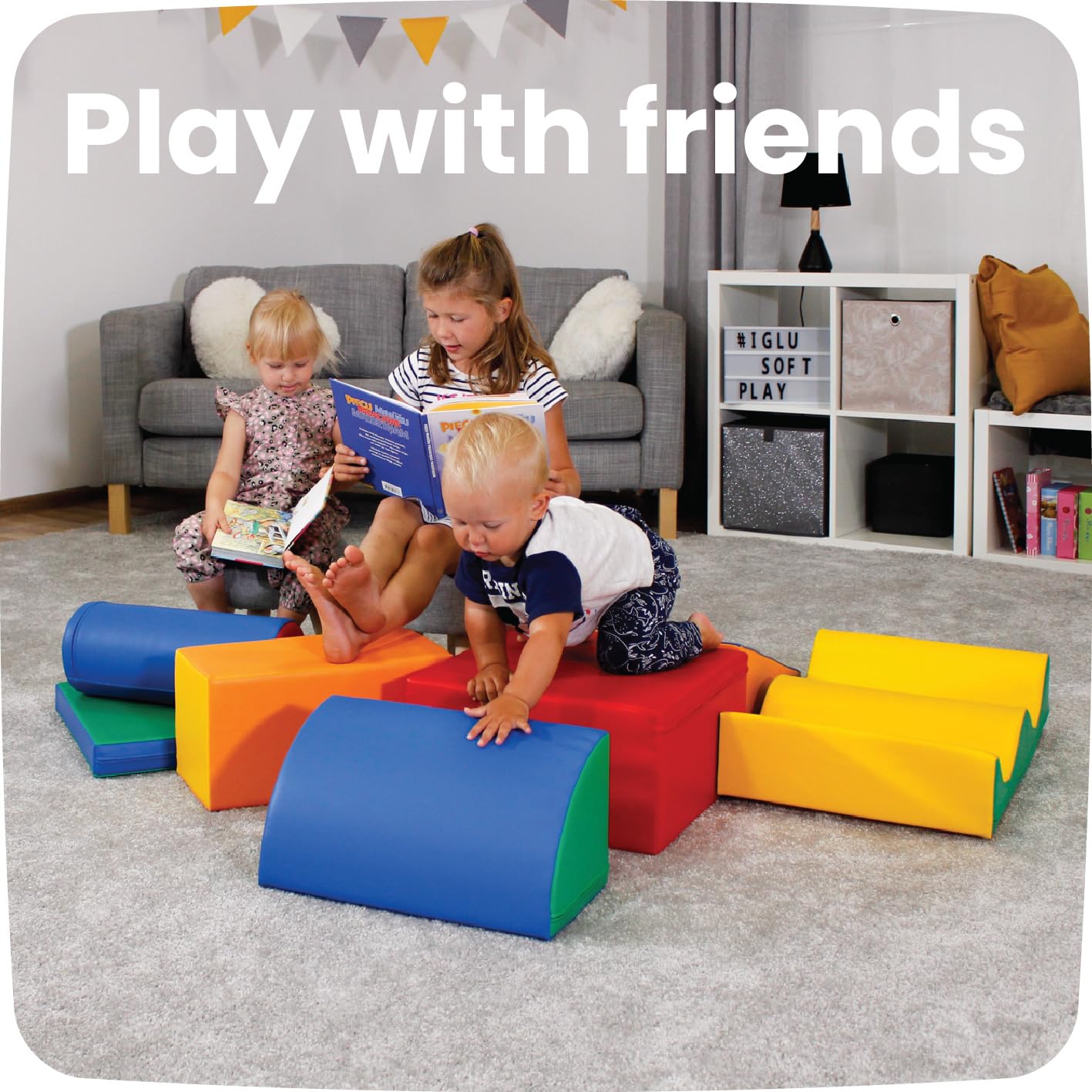 IGLU Soft Play 7 XL Blocs de Construction en Mousse Jouets éducatifs Modules de Motricité