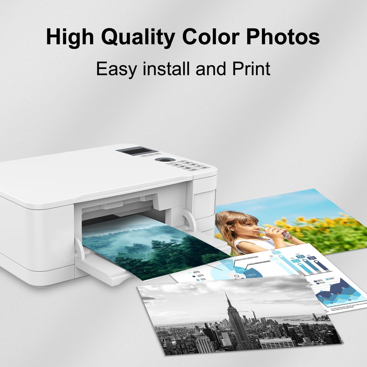 High Capacity PG-295 CL-286 Ink Cartridges Replacement for Canon PG-295 CL-286 Ink Cartridges use for Pixma TR7120,TS6520,TS4320 Printers (1 Black 1 Color)