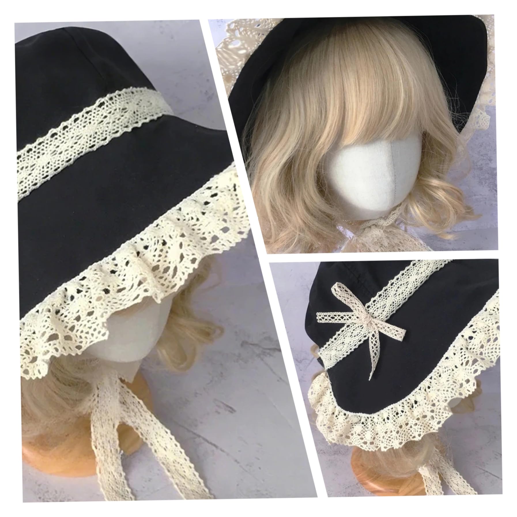 Cappelli vittoriani da Donna, Cuffia vittoriana con Visiera in Pizzo e Cappelli a Nastro da Donna Cappello Elegante e Traspirante