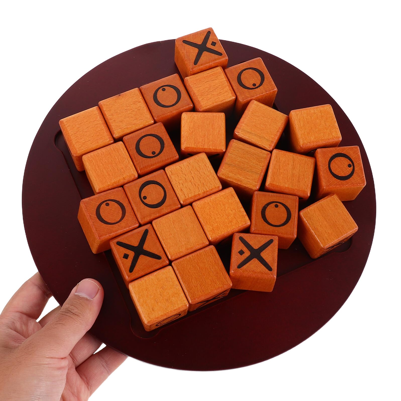 Abaodam Jeu De Stratégie Bois Pousser Un Bœuf Jeu Échecs Bois avec Blocs Casse-tête pour Maison Fêtes De Famille Extérieur